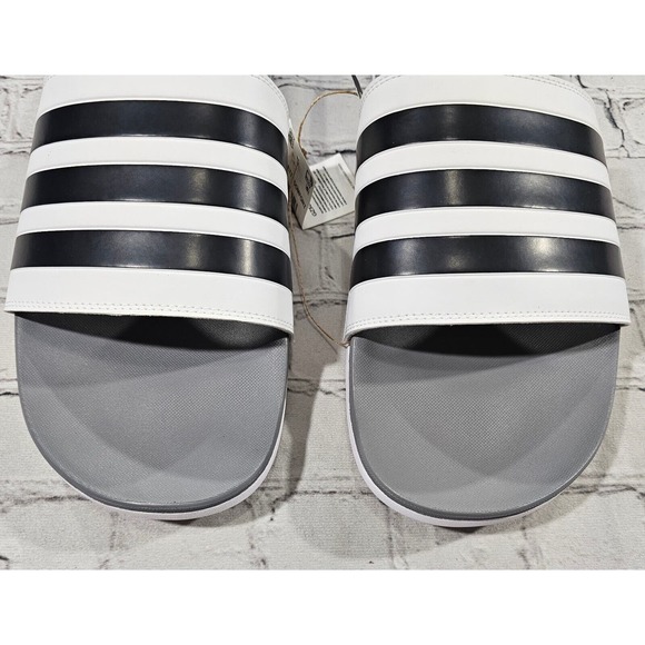 Adidas ADILETTE COMFORT Slide Sandal Shoe White Grey Black GZ5895 MENS SIZE 18 main image 6